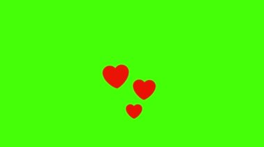 Aşk ve sevgililer gününde dekorasyon projeleri için kalp şekillerinin video animasyonu.