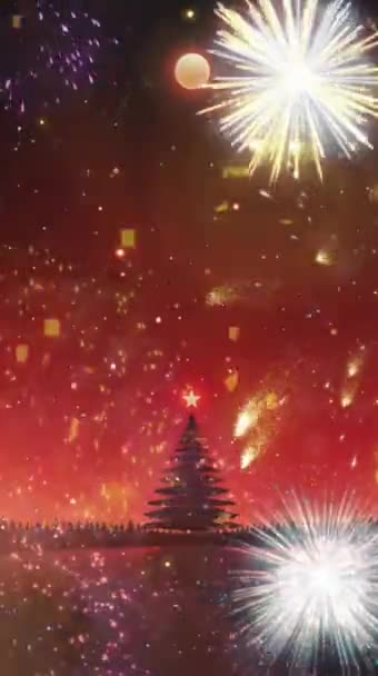 ライトの抽象的な背景 抽象的なクリスマスの背景 クリスマスの背景 — ストック動画