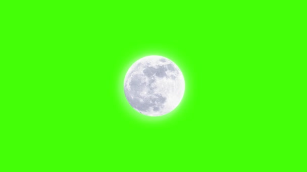 Pleine lune scintillante sur fond vert