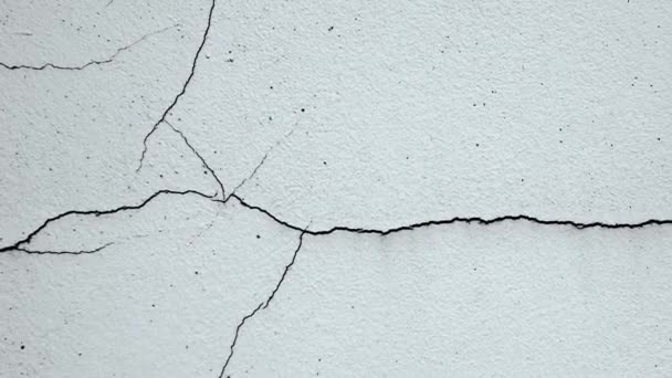 Ciment Fissures Murales Causées Par Une Mauvaise Construction — Video