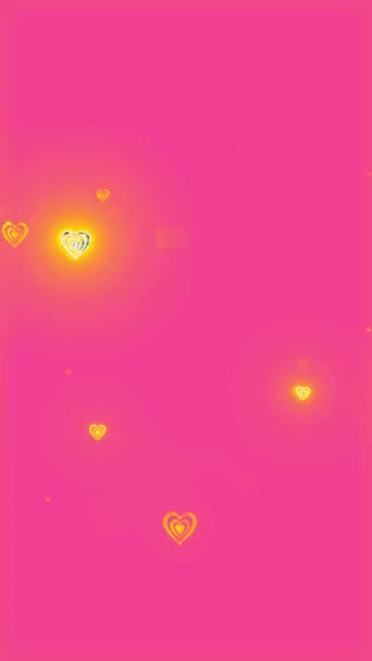 Video Animation Hjerteformer Til Dekoration Projekter Dagen Kærlighed Valentine – Stock-video
