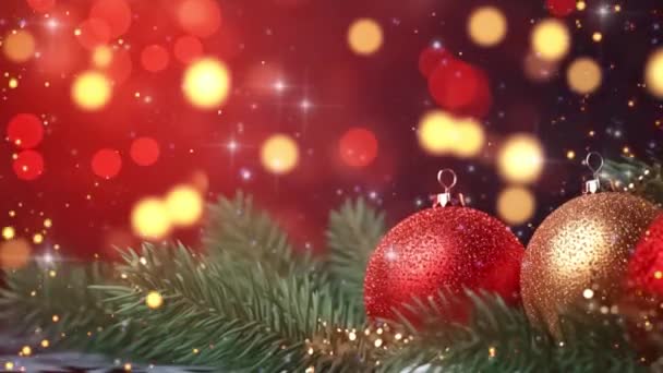 Buntes Hintergrundvideo Weihnachten Und Neujahr — Stockvideo