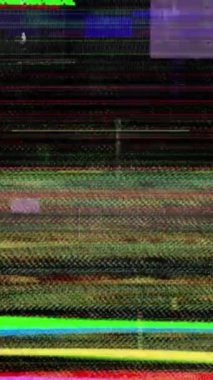 Proje dekorasyonu, korku ve korku ve daha fazlası için televizyon gürültüsünün video arkaplanı.