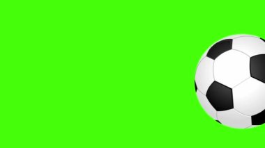 Yeşil arkaplanda izole edilmiş futbol topu