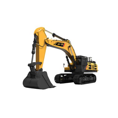 Yapı vinci beyaz arkaplanda izole edildi 