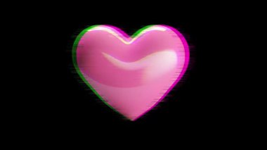 Sevgililer Günü süslemeleri için animasyon pembe kalp