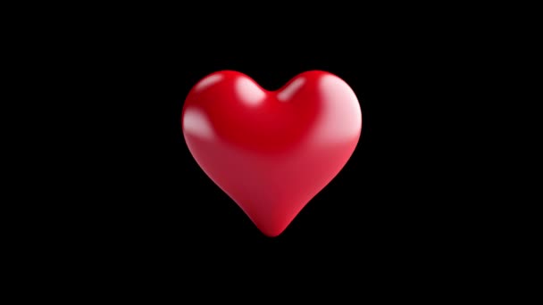 Vídeo Animación Del Corazón Para Decoración Día San Valentín — Vídeo de stock