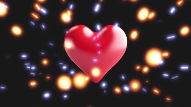 Βίντεο Κινούμενο Σχέδιο Καρδιάς Για Διακόσμηση Την Ημέρα Του Αγίου — Αρχείο Βίντεο