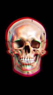 Kafatası olan video, Cadılar Bayramı için arkaplan.