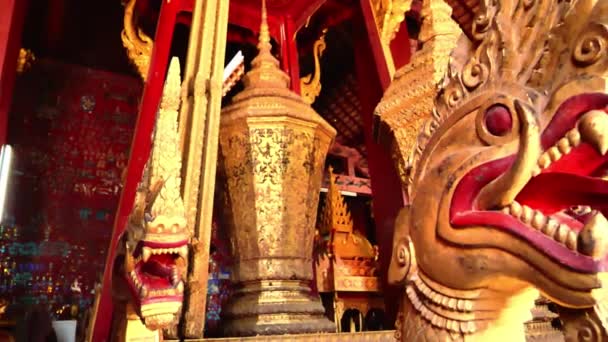 Vackert Tempel Laos Luang Prabang Laos Turism Koncept — Stockvideo