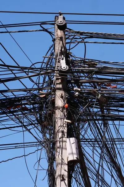 old electric wires with electrical wires