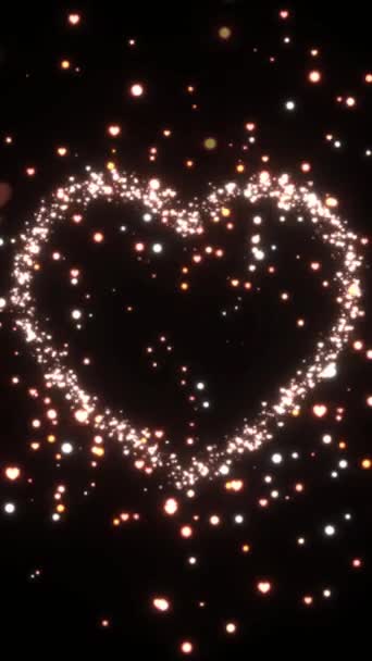 Vídeo Animación Formas Corazón Para Decoración Proyectos Día Del Amor — Vídeo de stock