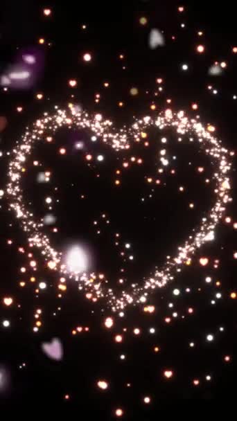 사랑과 발렌타인의 프로젝트를 장식하기위한 모양의 비디오 애니메이션 — 비디오