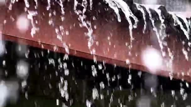 Heavy Rain Because Global Climate Change Increased Rainfall Slow Motion — Stock Video
