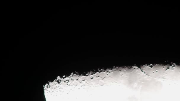 Video Movimento Lunare Sfondo Nero — Video Stock