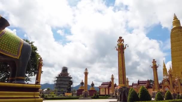Upływ Czasu Wat Maha Wachiramongkol Wat Bang Thong Świątynia Prowincji — Wideo stockowe
