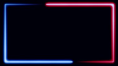 Siyah arkaplanda parlayan çizgi çerçevesi