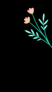 Siyah arka planda yeşil yapraklı güzel çiçekler          