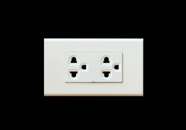 Modern bir elektrik prizinin yüksek çözünürlüklü görüntüsü, ev ve ofis elektrik kavramlarını göstermek için mükemmel..