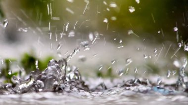 * * Su damlacıklarının büyüleyici yakınlaşması, su sıçratması, dinamik desenler ve doğa ortamındaki yansımalar.