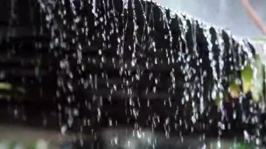 Siyah arkaplanda su damlaları