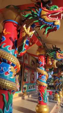 Çin şehrindeki güzel Çin tapınağı.