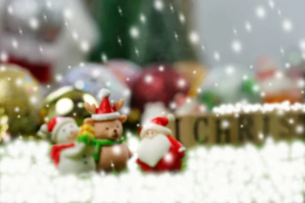 Concetto Celebrazione Natale Sfondo Sfocato Babbo Natale Consegnare Regali Nel — Foto Stock