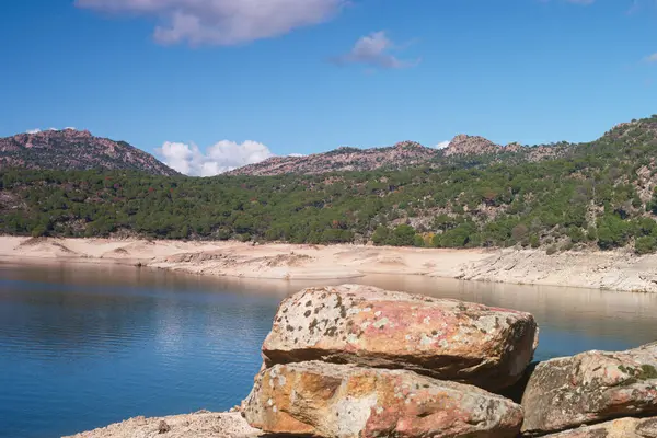 stock image landscape view nature mountains lake water sky clouds outdoor