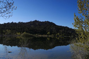 landscape view mountains rocks nature sky blue