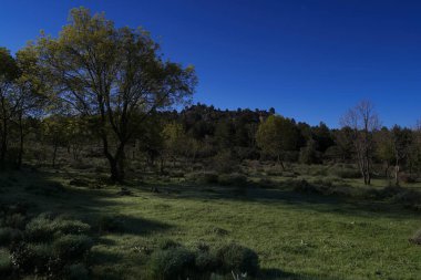 landscape view mountains rocks nature sky blue