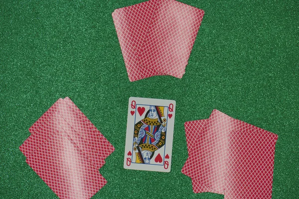 Giochi Carte Gioco Azzardo Simbolo Fortuna Carte Rischio All Interno — Foto Stock