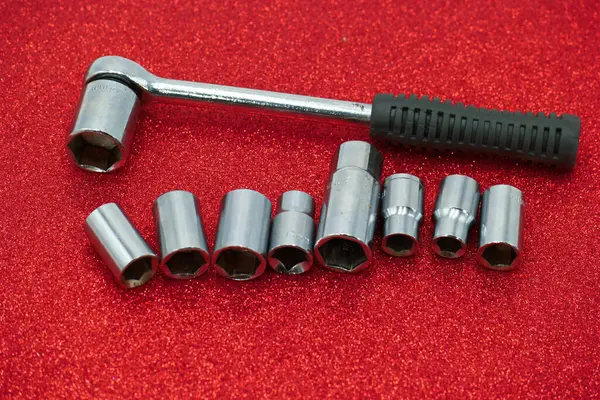 Werkzeuge Ausrüstung Stahl Metall Farbe Handwerk Repeir Objekt Technologie Beheben — Stockfoto