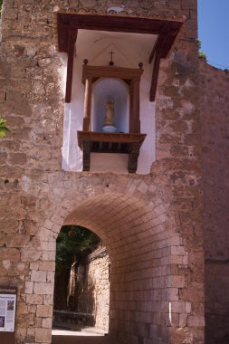 Kasaba mimarisi manzarası eski antik taş manzarası 