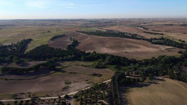 hava görüntüsü, manzara, manzara, köy, yukarıda, alan, yaz, tarım, kırsal, çevre, doğa, açık hava,