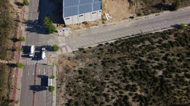 hava manzarası, manzara, manzara, köy, yukarısı, yaz, kırsal, çevre, doğa, açık hava, yol, ağaçlar,