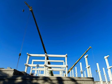 inşaat, vinç, ekipman, yapı, çerçeve, site, geliştirme, bina, sanayi, beton, mühendislik, sanayi, mimari, gökyüzü, metal, iş, mavi, teknoloji,