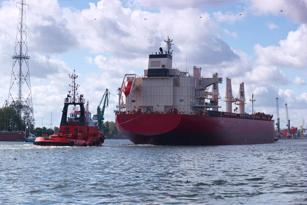 Loď Přístav Lodní Doprava Náklad Vývoz Náklad Přístav Dovoz Loď — Stock fotografie