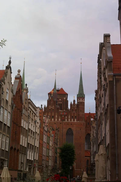 Gdansk Poland Urban Town Building City Street European City Scape — стоковое фото