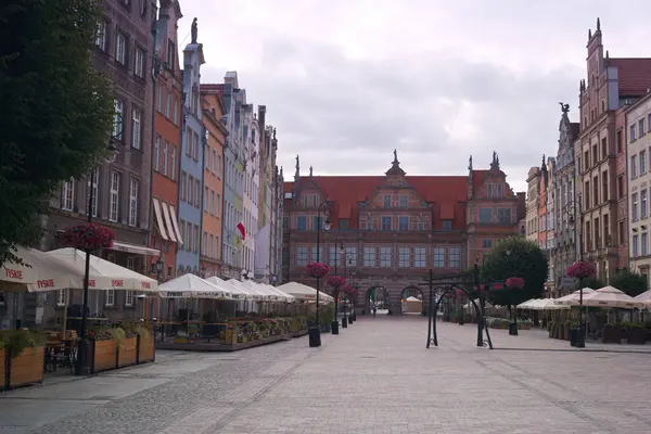 Gdańsk Polska Miasto Miasto Budynek Miasto Ulica Miasto Europejskie Krajobraz — Zdjęcie stockowe
