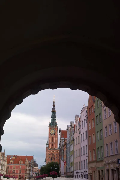 Gdańsk Polska Miasto Miasto Budynek Miasto Ulica Miasto Europejskie Krajobraz — Zdjęcie stockowe