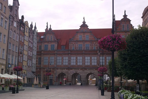 Gdansk Poland Urban Town Building City Street European City Scape — стоковое фото