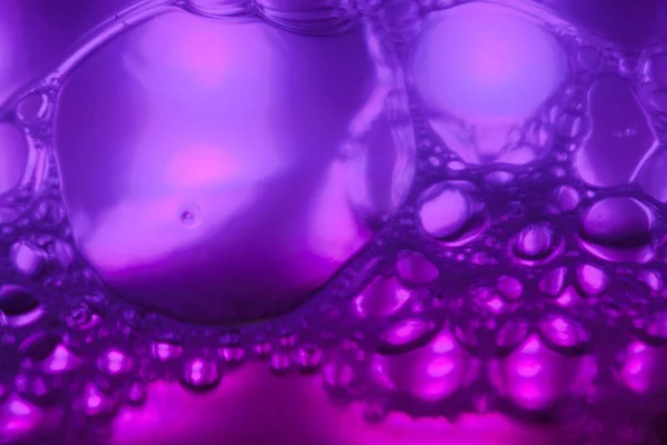 Voda Tekutina Bublina Kapky Zem Makro Zblízka Textura Světlé Transparentní — Stock fotografie