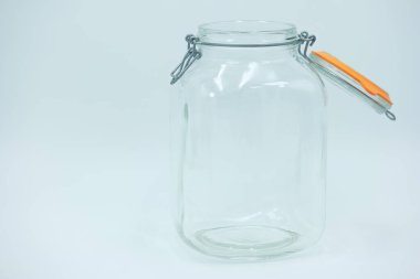 boş, kavanoz, cam, ticaret, kap, cam, nesne, şeffaf, şeffaf, şeffaf, izole edilmiş, beyaz,