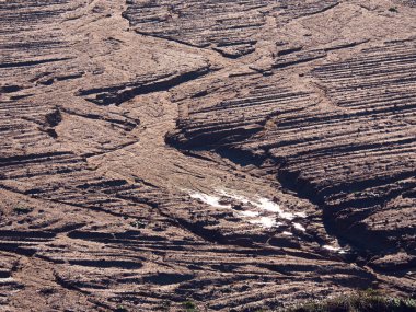 anten, manzara, zemin, doku, dron, yukarıda, arkaplan, kahverengi, toprak, güneşli, çizgiler, sonbahar,