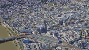 Cologne Germany bird's eye view of the city in sunny weather architecture travel tourism