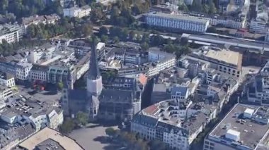 Bonn Germany bird's eye view of the city in sunny weather architecture travel tourism