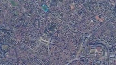 Fransa Montpellier 'in güneşli havalarda şehir manzarası turizm turizmi