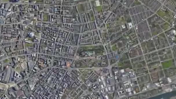 Liverpool Wielka Brytania Widok Lotu Ptaka Miasto Słoneczny Pogoda Architektura — Wideo stockowe