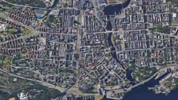 Tampere Finlandia Widok Lotu Ptaka Miasto Słoneczny Pogoda Architektura Turystyka — Wideo stockowe