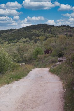 ...İspanya 'daki Sierra de Guadarrama Dağları' nda ilkbahar manzarası